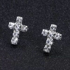 💎4/$20💎Crystal Cross Stud Earrings